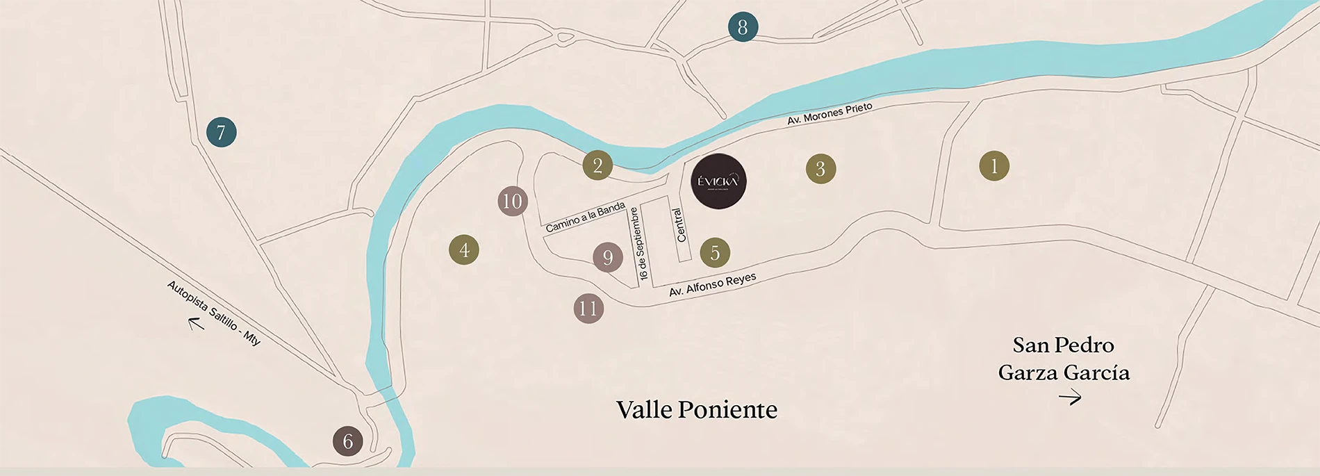 MapaEvicka Alrededores